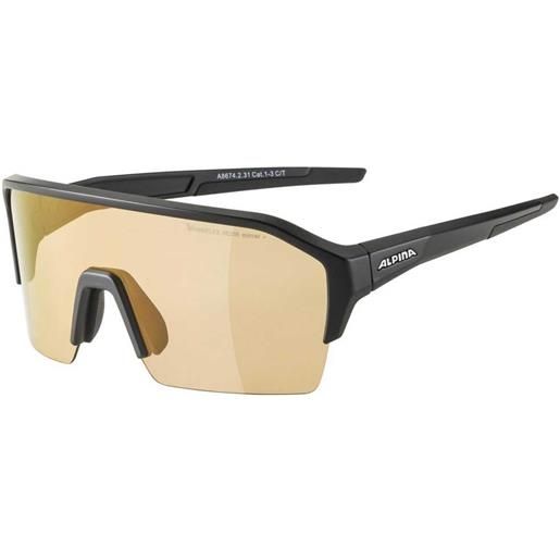 Alpina ram hr hvlm+ mirrored photochromic sunglasses nero hicon varioflex silver mirror/cat1-3