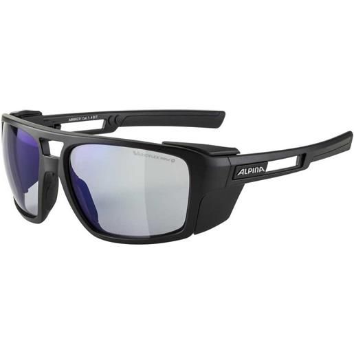 Alpina skywalsh vlm+ mirrored photochromic sunglasses nero varioflex blue mirror/cat1-4 fogstop hydrophobic