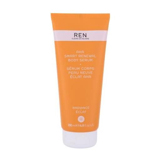 REN Clean Skincare radiance aha smart renewal siero corpo esfoliante idratante 200 ml per donna