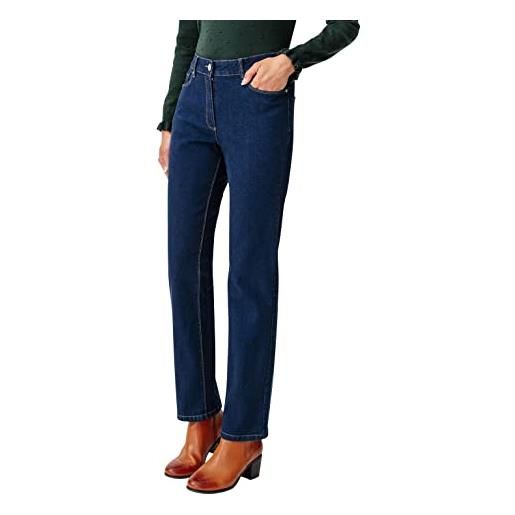 Damart jean jambe droite jeans straight, blu (indigo 08100), w36 (taglia produttore: 46) donna