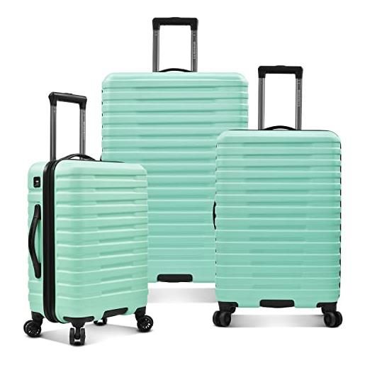 U.S. Traveler hardside - bagaglio a 8 ruote con sistema di maniglia in alluminio, menta (verde) - us09181m