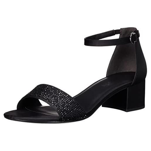 Tamaris donna 1-1-28201-39, sandali con tacco, black glam, 36 eu
