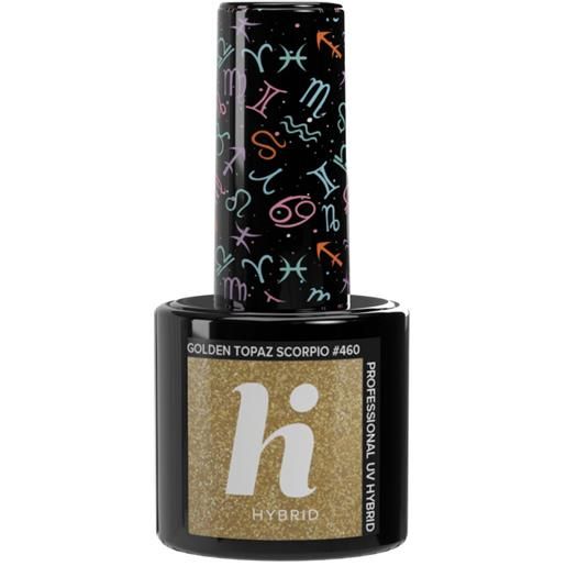 HI HYBRID zodiac smalto semipermanente 5ml smalto effetto gel #460 golden topaz scorpio