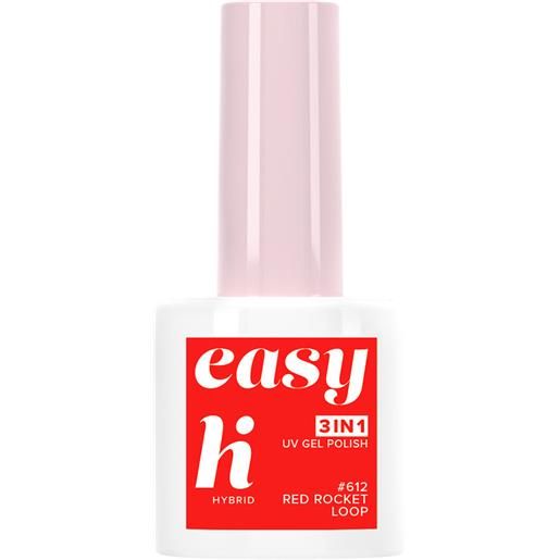 HI HYBRID easy 3in1 smalto semipermanente 5ml smalto effetto gel #612 red rocket loop