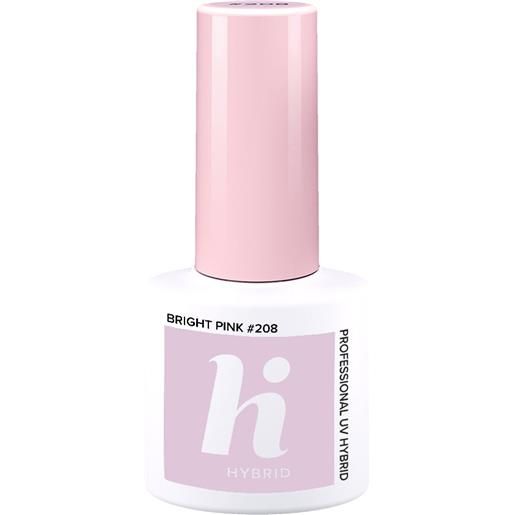 HI HYBRID unicorn smalto semipermanente 5ml smalto effetto gel #208 bright pink