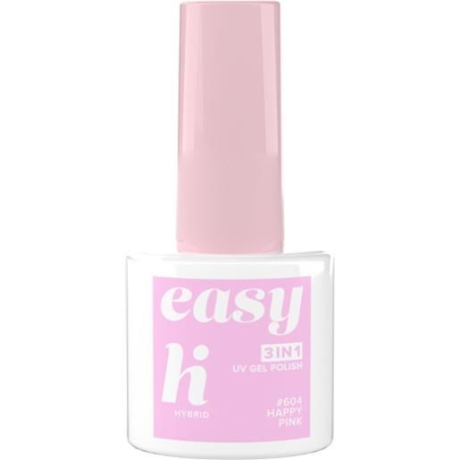 HI HYBRID easy 3in1 smalto semipermanente 5ml smalto effetto gel #604 happy pink