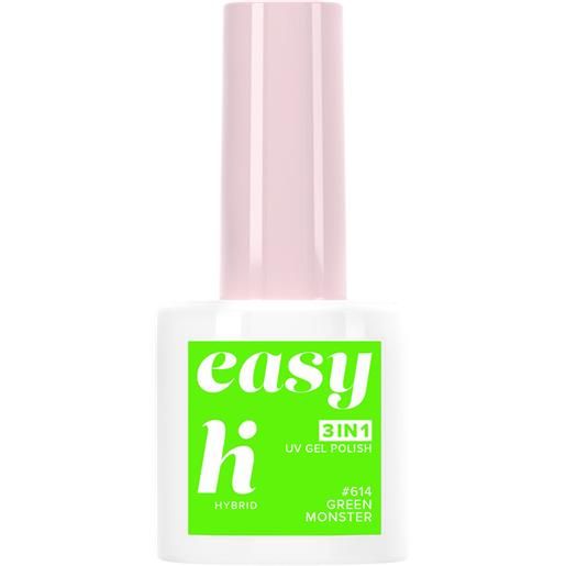 HI HYBRID easy 3in1 smalto semipermanente 5ml smalto effetto gel #614 green monster