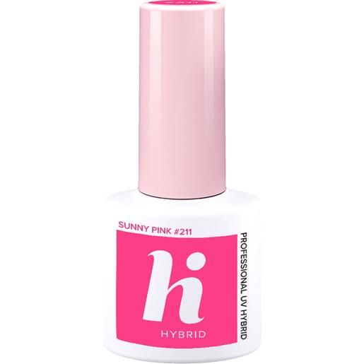 HI HYBRID party smalto semipermanente 5ml smalto effetto gel #211 sunny pink