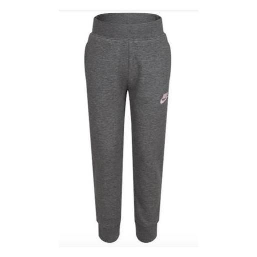 Nike junior pantaloni felpati grigio melange/rosa junior