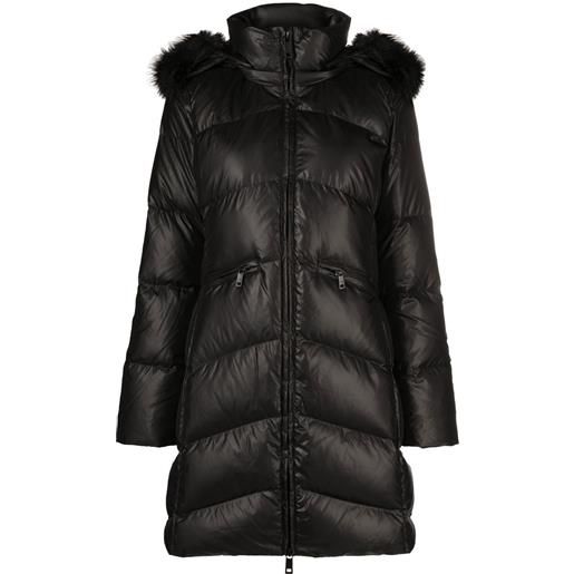 Calvin Klein cappotto essential con cappuccio - nero