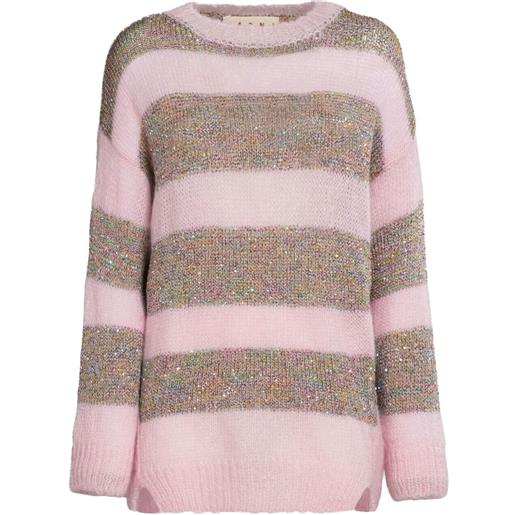 Marni maglione con paillettes - rosa