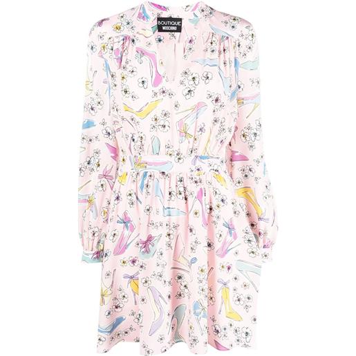 Boutique Moschino abito corto a fiori - rosa