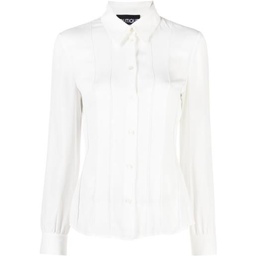 Boutique Moschino camicia plissettata - bianco