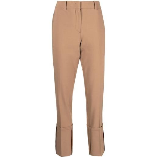 Nº21 pantaloni sartoriali con risvolto - marrone