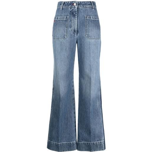 Victoria Beckham jeans alina a vita alta - blu