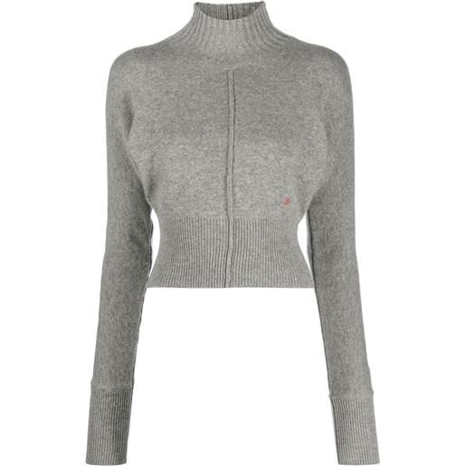 Victoria Beckham maglione con ricamo - grigio