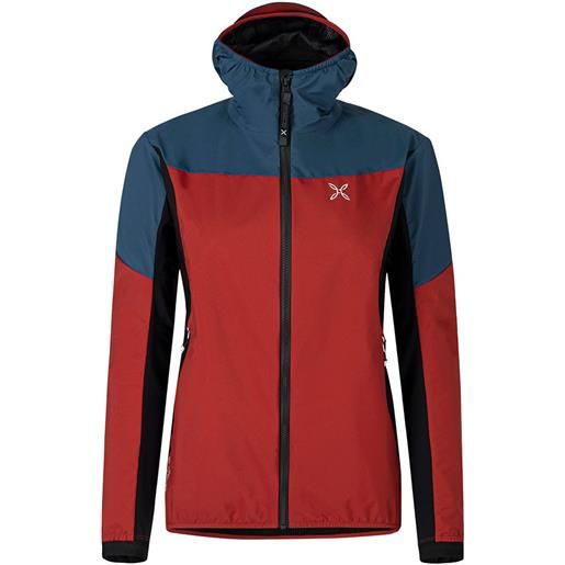 Montura polar trilogy hoodie fleece rosso xs donna