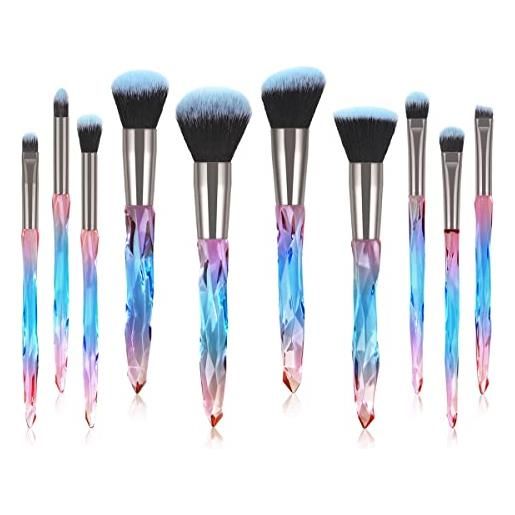 NXTGENMKUP spazzola di trucco di cristallo set fondazione del sopracciglio del eyeliner spazzola brillante ombretto eyeliner make up brush kit kabuki fondazione pennello per il viso lip trucco degli