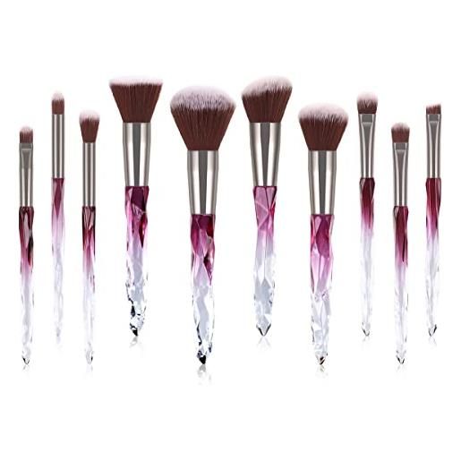 NXTGENMKUP spazzola di trucco di cristallo set fondazione del sopracciglio del eyeliner spazzola brillante ombretto eyeliner make up brush kit kabuki fondazione pennello per il viso lip trucco degli