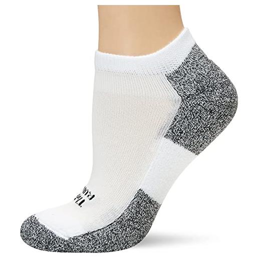 Thorlos lrcw thin cushion running low cut socks, thorlo-calzini da donna lite padded no show micro-mini, taglia l, colore: bianco
