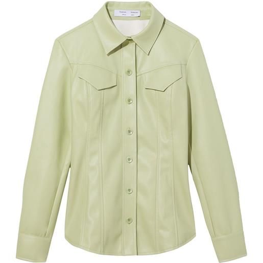 Proenza Schouler White Label long-sleeved tapered shirt - verde