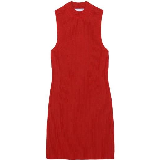 Proenza Schouler White Label ribbed-knit mock neck dress - rosso