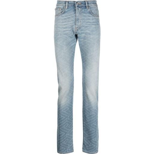 Versace jeans con stampa geometrica - blu