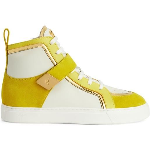 Giuseppe Zanotti sneakers alte zenas con inserti - giallo