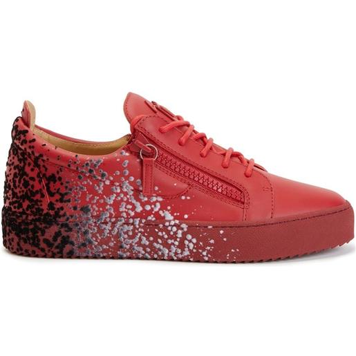 Giuseppe Zanotti sneakers con effetto vernice - rosso