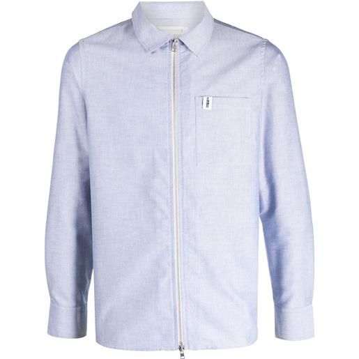 Mackintosh camicia con zip - blu