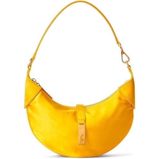 Polo Ralph Lauren borsa a spalla con placca logo - giallo