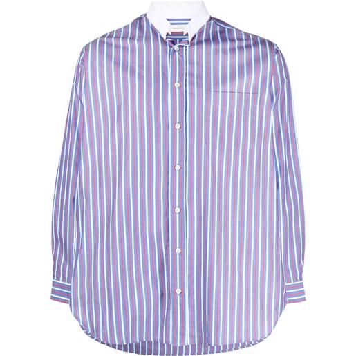 Mackintosh camicia roma a righe - blu