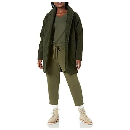 Amazon Essentials giacca con rever oversize in pile pelosa (in precedenza daily ritual) donna, sabbia, xs