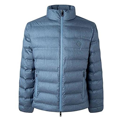 Hackett London lw moto, giacca, uomo, blu (5mp chambry blue), xs