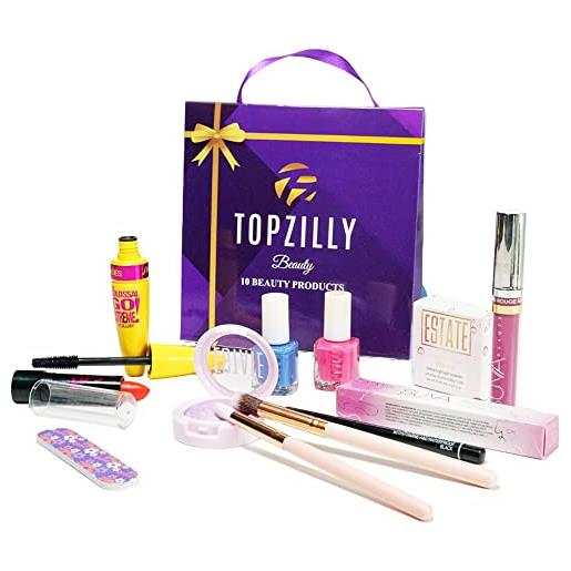 Topzilly set da trucco per donne;10 pezzi per cosmetici di bellezza, kit per cosmetici, regalo di natale per ragazze