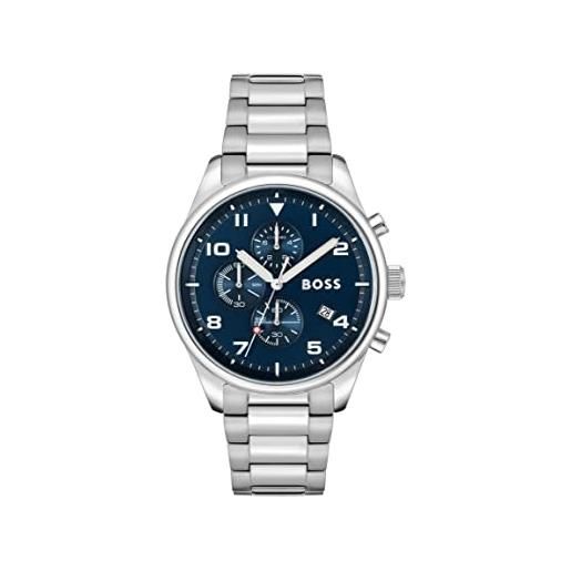 Boss orologio con cronografo al quarzo da uomo con cinturino in acciaio inossidabile argentato - 1513989