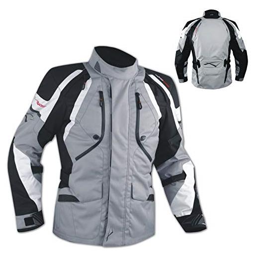 A-Pro giacca offroad enduro moto turismo impermeabile tessuto protezioni nero xl