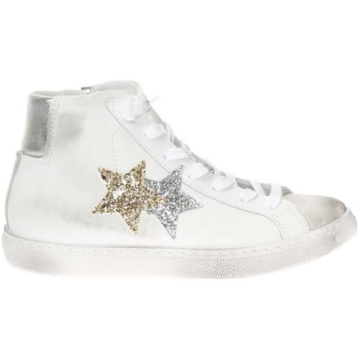 2Star sneakers high bianco-ghiaccio-oro