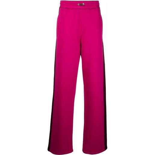 AMI Paris pantaloni sportivi con banda laterale - rosa