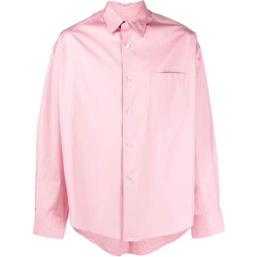 AMI Paris camicia con logo - rosa
