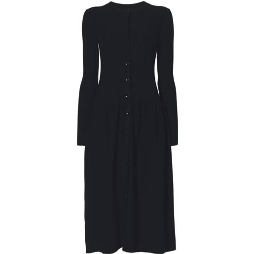 Proenza Schouler White Label ribbed-knit button-front dress - nero