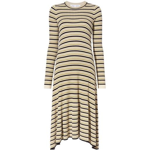 Proenza Schouler White Label striped ribbed-knit dress - toni neutri