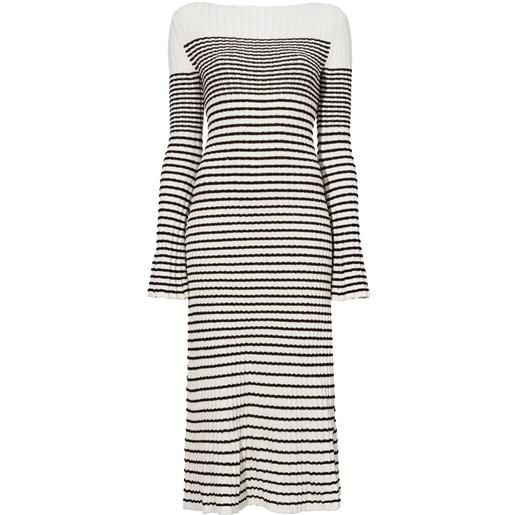 Proenza Schouler striped bouclé knit dress - bianco