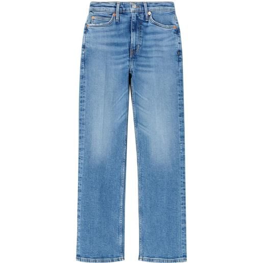 RE/DONE jeans a vita alta svasati crop - blu