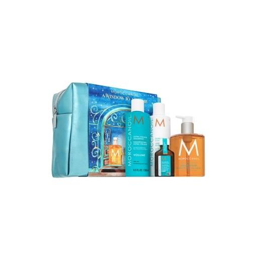 Moroccanoil volume holiday gift set set regalo per volume e rafforzamento dei capelli 360 ml + 250 ml + 250 ml + 25 ml