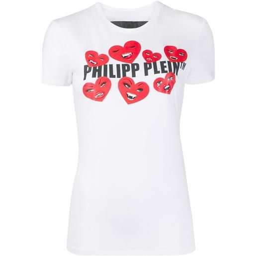 Philipp Plein t-shirt slim love plein - bianco