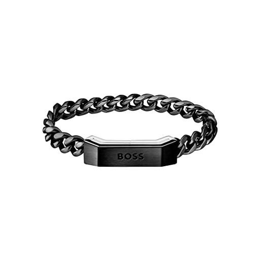 BOSS jewelry braccialetto a catena da uomo collezione carter disponibile in black m