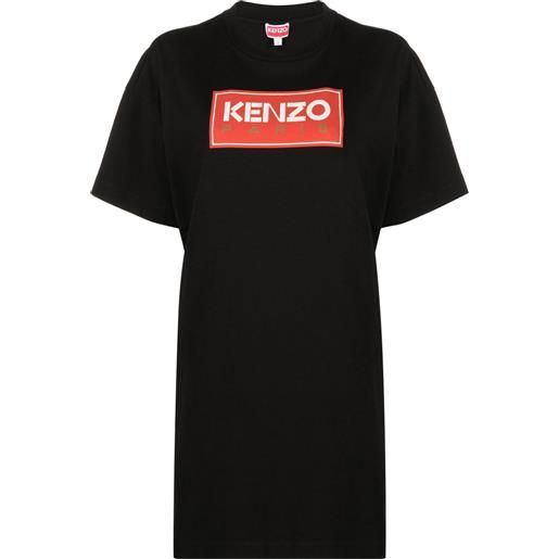 Kenzo abito modello t-shirt con stampa - nero
