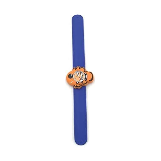 Popwatch clown fish fantasy - orologio pop per bambini, cinturino in silicone con movimenti per orologi da quarti. Aiuta i bambini a imparare il tempo, orange, fantasia