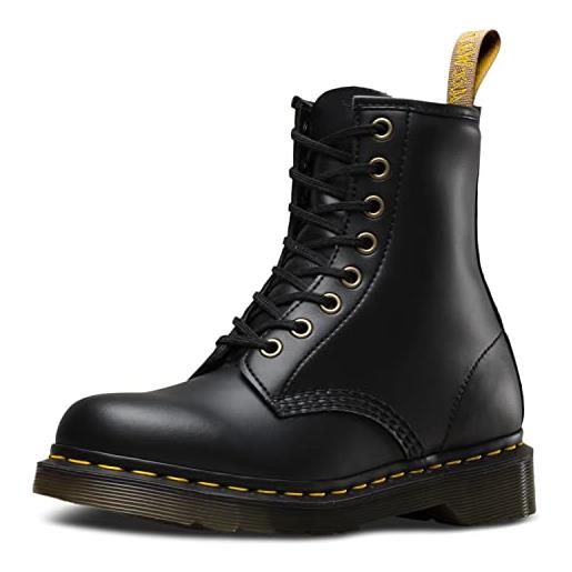 Dr. Martens vegan 1460 black felix rub off, scarpe stringate basse brogue unisex adulto, nero, 36 eu